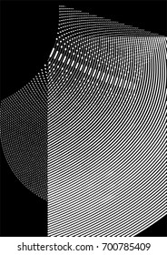 Minimal grey scale cover design. Halftone vector wavy diagonal lines or stripes A4 business background. Vertical simple cover for presentation, network or computer technology clean poster background.