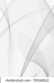 Minimal grey scale cover design. Halftone vector wavy diagonal lines or stripes A4 business background. Vertical simple cover for presentation, network or computer technology clean poster background.