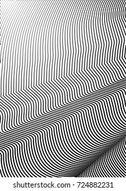 Minimal grey scale cover design. Halftone vector wavy diagonal lines or stripes A4 business background. Vertical simple cover for presentation, network or computer technology clean poster background.