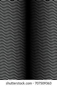 Minimal grey scale gradient cover design. Halftone vector horizontal wavy line, modern business background. Vertical simple cover for presentation, network, computer technology clean poster background