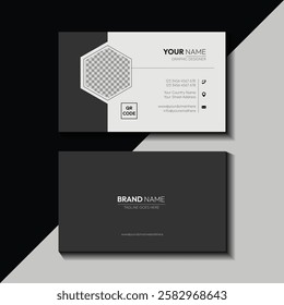 Minimal Grey And White Simple Business Card Design