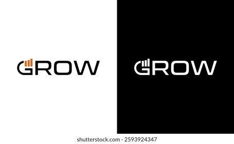 minimal growth logo design template. abstract shapes logo design graphic vector illustration. Symbol, icon, creative.