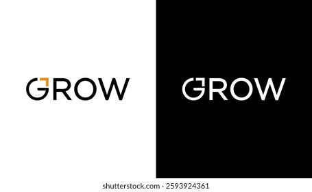 minimal growth logo design template. abstract shapes logo design graphic vector illustration. Symbol, icon, creative.