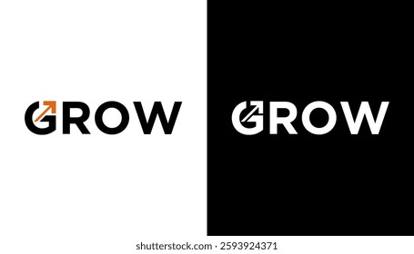 minimal growth logo design template. abstract shapes logo design graphic vector illustration. Symbol, icon, creative.