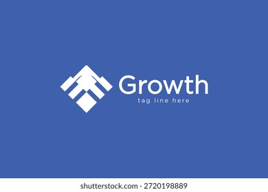 Minimal growth logo vector design template