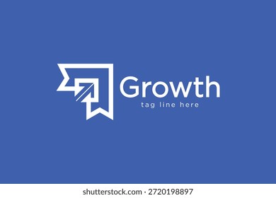 Plantilla de diseño de Vector de logotipo de crecimiento mínimo