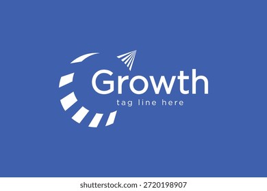 Plantilla de diseño de Vector de logotipo de crecimiento mínimo