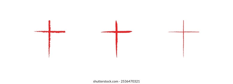 Minimal grunge Christian cross design background. Christian cross vector. Eps 10.