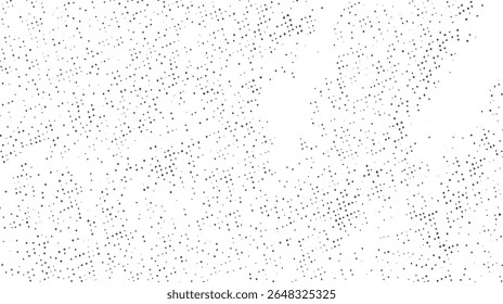 Minimal grunge speckle texture vector. Abstract dotted dust overlay with soft irregular dot pattern. Subtle distressed effect in black on white.
