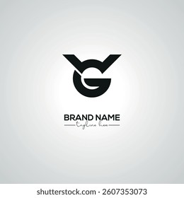 Minimal GW WG Lettermark Logo Design for Corporate Template