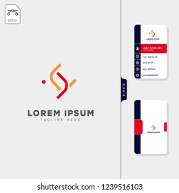 minimal H stylish initial logo template vector illustration, free business card design template