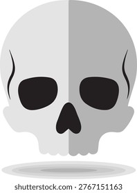 Minimal Half Tone Skull