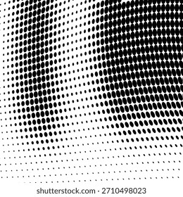 Padrão de ponto curvo de meio-tom mínimo com estrutura ondulada abstrata para capa criativa, banner e rótulo