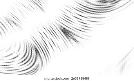 Minimal Halftone Dot Wave Pattern Abstract Background for Website Backgrounds, Modern Posters, Business Presentations, Digital Art, and Clean Graphic Design Projects