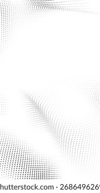 Minimal halftone dotted wave abstract background for website header poster banner print template and modern branding presentation use in white tone