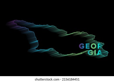 Minimal Halftone Gradients Georgia Map Poster perfect for Logo, Social Media Template, Banner, and T-Shirt