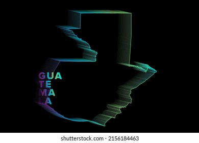 Minimal Halftone Gradients Guatemala Map Poster perfect for Logo, Social Media Template, Banner, and T-Shirt