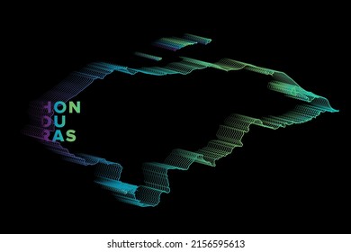 Minimal Halftone Gradients Honduras Map Poster perfect for Logo, Social Media Template, Banner, and T-Shirt
