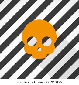 Minimal Halloween background. Skull