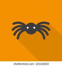 Minimal Halloween background. Spider. Flat design