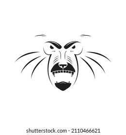minimal Hamadryas baboon logo design, vector graphic symbol icon sign illustration