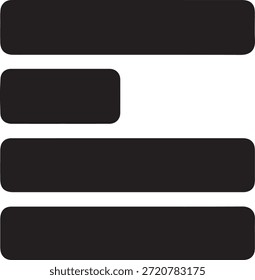 Minimales Symbol der Hamburger-Menüliste, das Navigationsmenü, Inhaltsliste und Schnittstellensteuerelemente darstellt. Sauberer Vektor für Web-und mobile UI-Design.