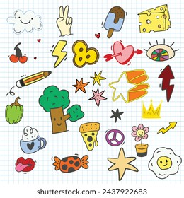 minimal hand draw clip art set01