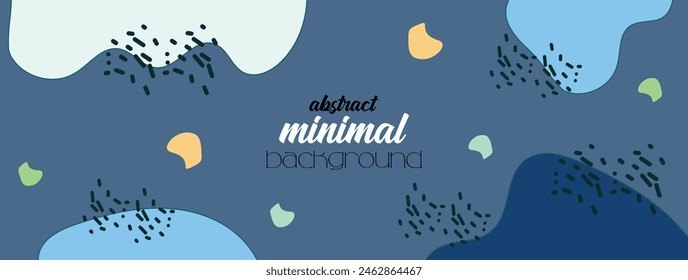 Diseño de fondo de Anuncio Abstractas dibujado a mano mínimo con arte de línea natural y floral. Patrón geométrico dibujado a mano Forma orgánica Fondo de estilo de Memphis para redes sociales Post Cover Imprimir Fondo de pantalla