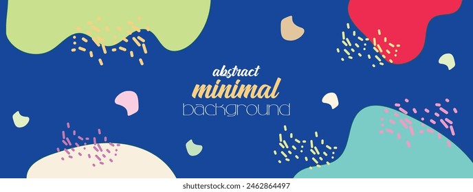 Diseño de fondo de Anuncio Abstractas dibujado a mano mínimo con arte de línea natural y floral. Patrón geométrico dibujado a mano Forma orgánica Fondo de estilo de Memphis para redes sociales Post Cover Imprimir Fondo de pantalla