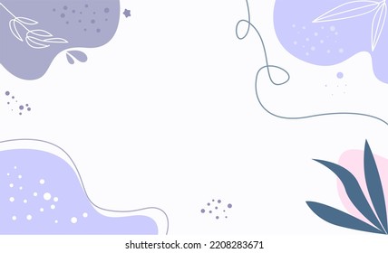 minimal hand drawn background with floral