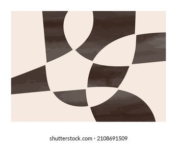 Minimal hand drawn geometric background. Design for poster, wall decoration, cover. EPS10 vector template with simple shapes