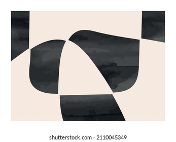 Minimal hand drawn geometric background. Design for poster, wall decoration, cover. EPS10 vector template with simple shapes