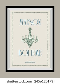 Minimale handgezeichnete Vektorgrafik dolce vita Illustration mit ästhetischem Zitat in einem Plakatrahmen. Illustrationen im Matisse-Stil.