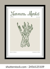Minimal hand drawn vector food and beverages illustration with aesthetic quote in a poster frame. 