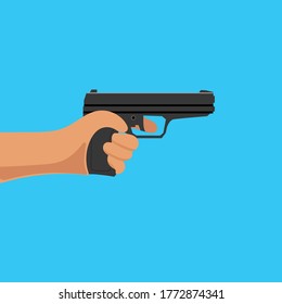 Vector de pistón con mano mínima. Ilustración estética simple