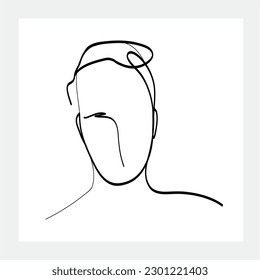 Dibujo manual mínimo de la línea vectorial del hombre aislado en la espalda blanca