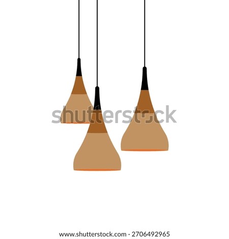 Minimal Hanging Ceiling Light Illustration