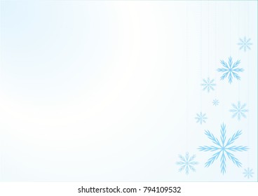 Minimal Hanging Snowflakes Background
