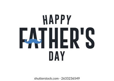 Minimal happy fathers day greeting card vector illustration. father's day typography banner, background, poster	