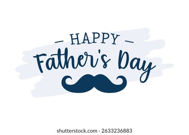Minimal happy fathers day greeting card vector illustration. father's day typography banner, background, poster	