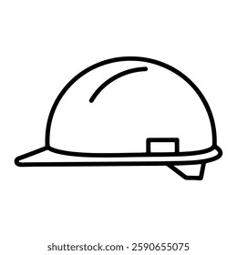 Minimal Hard Hat Icon Representing Construction Safety, Workplace Protection, and Industrial Safety Standards