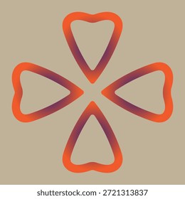 Minimales Herzlogo, das Verbindung und Harmonie ausdrückt