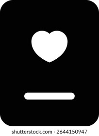 Minimal Heart Notebook Cover Vector