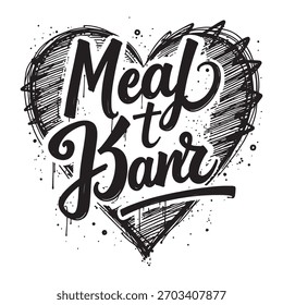 Minimal Heart Pattern with Love Lettering