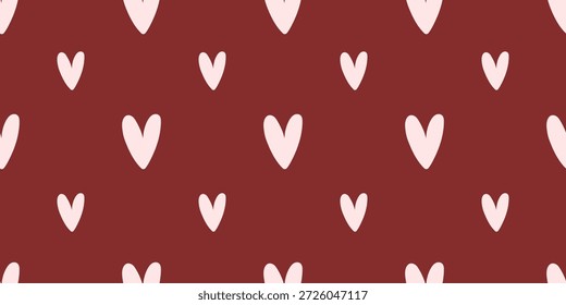 Padrão de coração mínimo com cores românticas suaves. Adequado para impressão de tecido, guardanapos de piquenique e simples decoração Valentine.