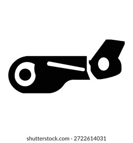 Minimales Helikoptersymbol, das den Lufttransport-Notdienst und den Flugbetrieb darstellt