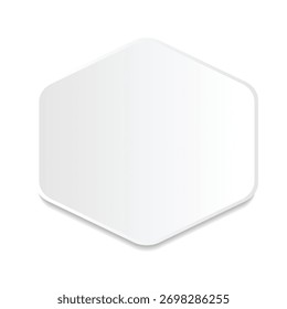 Minimal Hexagon Soft Gradient Shape on White Background