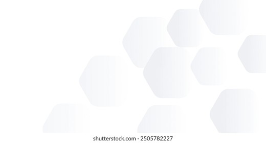 Diseño abstracto de fondo de luz blanca hexagonal mínima