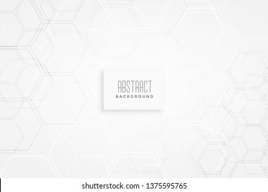 minimal hexagonal white pattern background