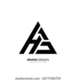 Diseño de logotipo monograma Hg o Gh mínimo, elegante y moderno para el mercado de valores, finanzas, marca corporativa.